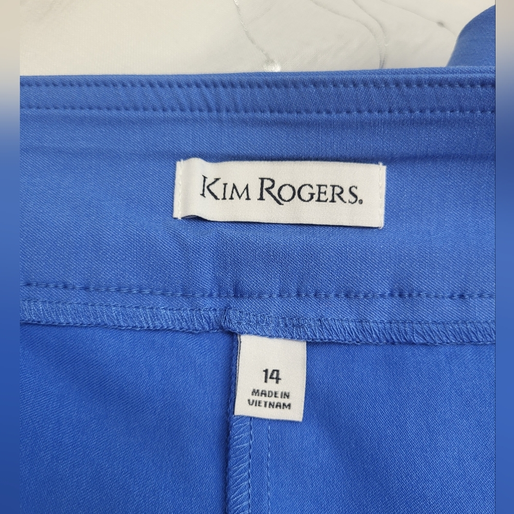 Kim Rogers Women's Blue Millennium Skort Pull-On Comfort Waist Size 14 NWT - Picture 8 of 12
